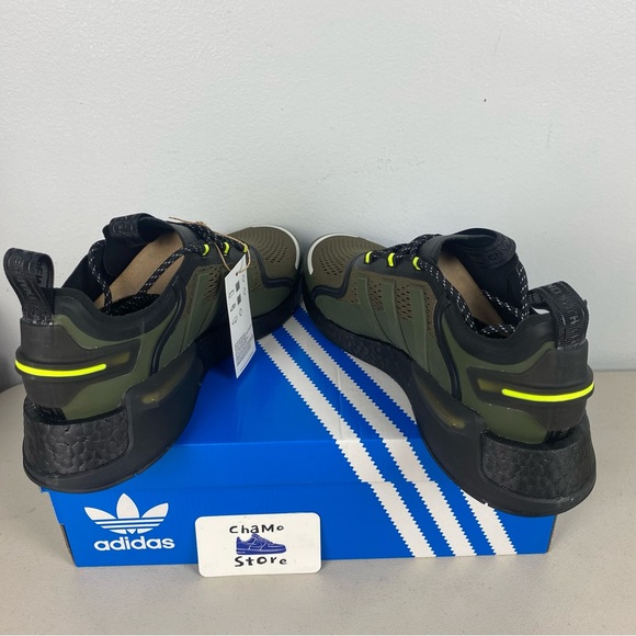 Adidas NMD V3 Originals Shoes Sneakers Trainer HQ3970 Focus Olive Men's Size 9.5 - Picture 5 of 11